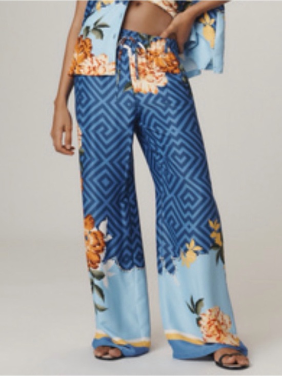 Maeve Pants - MAEVE straight wide legs silky pants